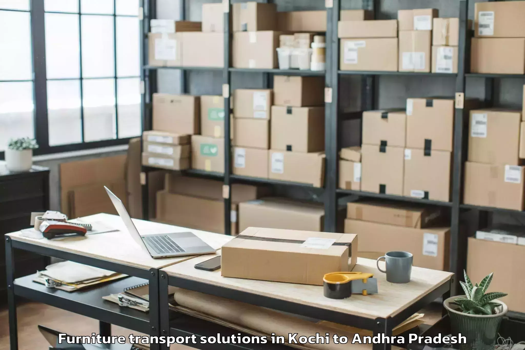 Quality Kochi to Ambajipeta Furniture Transport Solutions